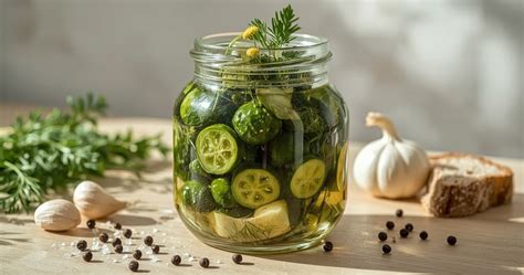 Marinuotų agurkų su prieskoniais lėkštė