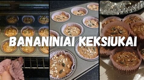 Bananinių keksiukų maistinė vertė grafiškai