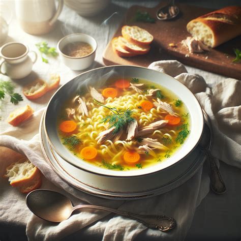 Sotios vištienos sriubos dubuo