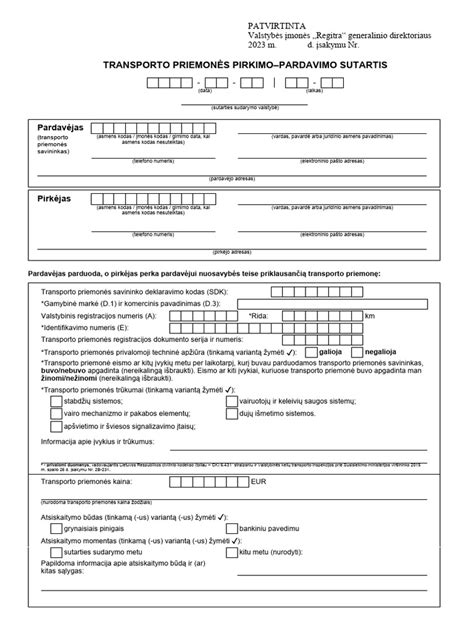 automobilio pirkimo procesas ir dokumentai