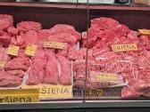 Šviežia veršiena mėsos parduotuvėje