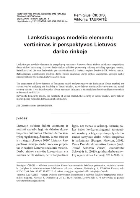 Lietuvos darbo rinka ir aktyvios politikos priemonės