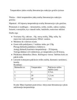 Mielių aktyvacijos procesas su temperatūros gairėmis