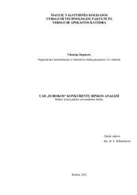Konkurencinės aplinkos analizės strategijos