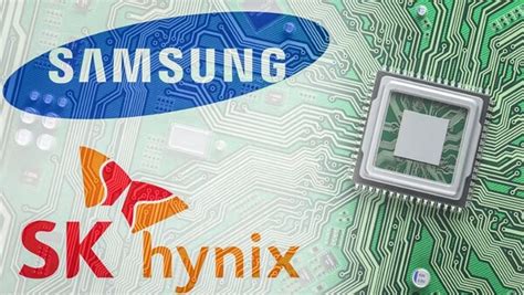Logotipai Samsung, LG ir SK Hynix
