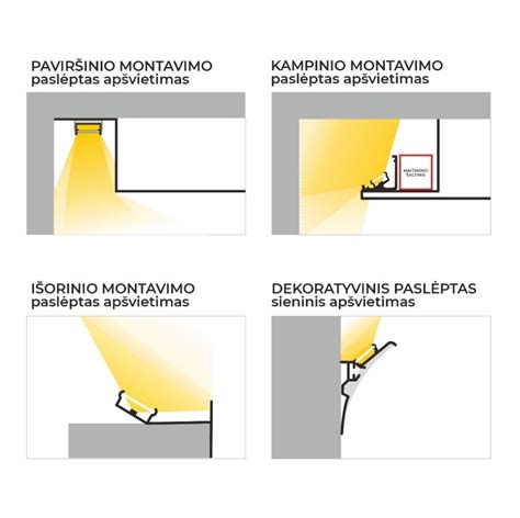 Apšvietimo įtakos schematiškas pavaizdavimas