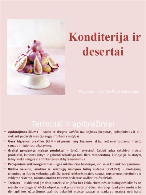Šiuolaikinė konditerija ir technologijos
