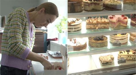 kepyklėlės vitrina su įvairiais desertais be gliuteno