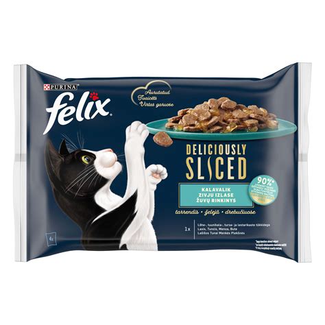 „Felix“ kačių konservų asortimentas ir pakuotės