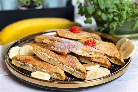 Desertinis varškės sumuštinis su bananais