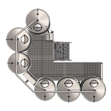 Pramoninės alaus daryklos schema