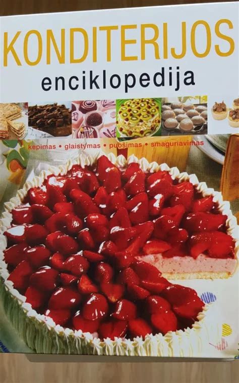 Lietuviškų konditerijos gaminių receptų knygos viršelis