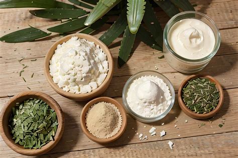 Įvairūs ingredientai veido kaukėms gaminti