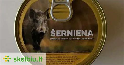 Šernienos konservų paruošimas