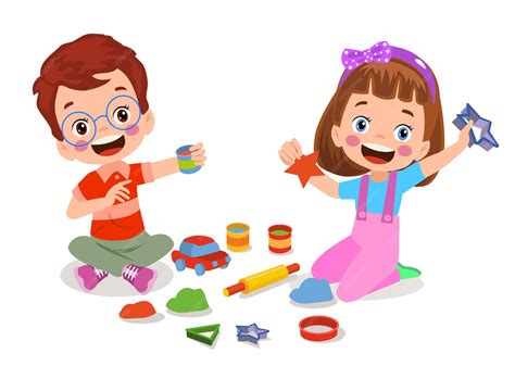 Vaikas žaidžia su Play-Doh rinkiniu