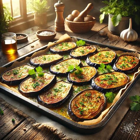 Iškepę baklažanų griežinėliai su prieskoniais