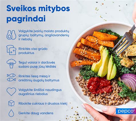 Sveikos mitybos lėkštės pavyzdys