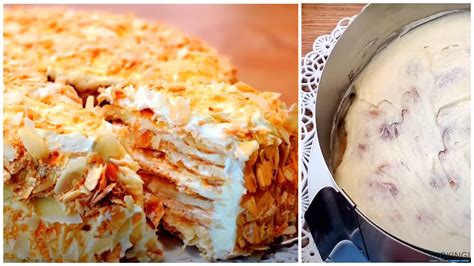 Ingredientai pikantiškam Napoleono tortui su įvairiais įdarais