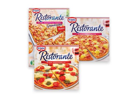 Dr. Oetker picos pakuotės ir etiketės pavyzdys