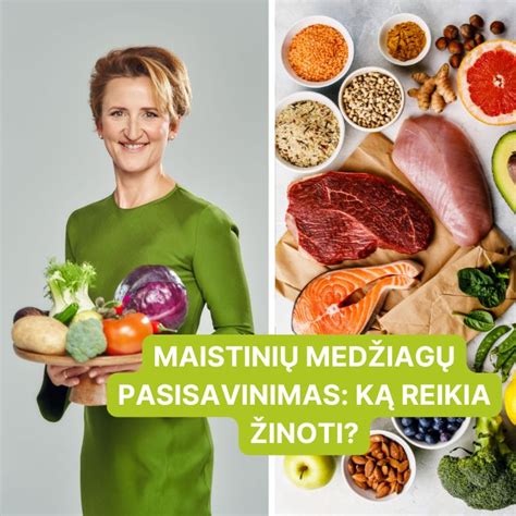 Antienos maistinių medžiagų infografika