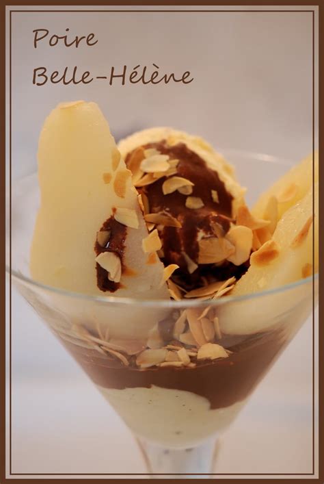 Istorinio deserto Poire Belle Helene iliustracija