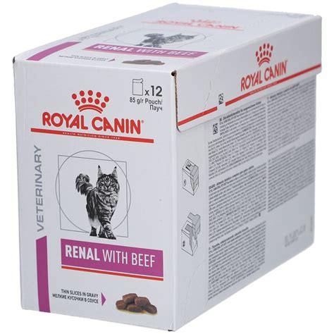 Infografika, palyginanti Royal Canin VD Cat Renal Beef ir Advance Veterinary Diets Urinary Cat sudėtį ir paskirtį