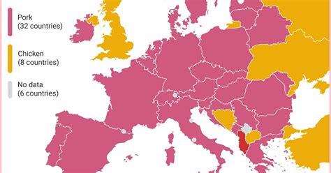Paukštienos suvartojimas Europoje