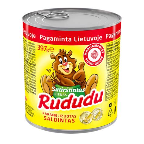 kondensuotas pienas rududu