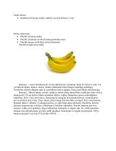 Bananų ir kitų vaisių sudėtis