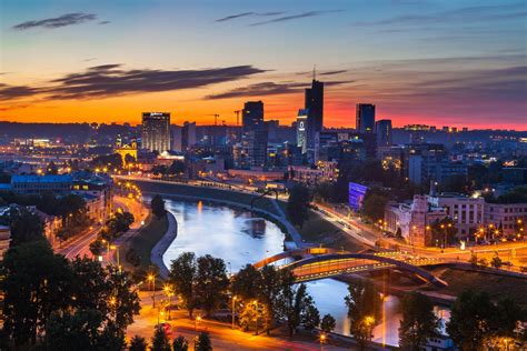 Vilniaus miesto panorama iš televizijos bokšto
