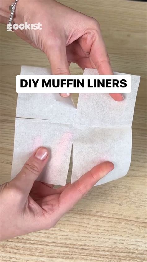 Detailed steps for folding paper muffin molds