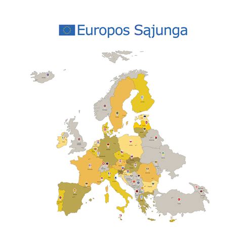 Žemėlapis su Europos Sąjungos šalimis, palaikančiomis tarpvalstybinius e-receptus
