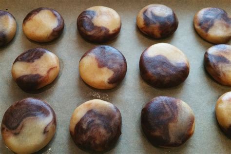 Dviejų spalvų (marmuriniai) sausainiai