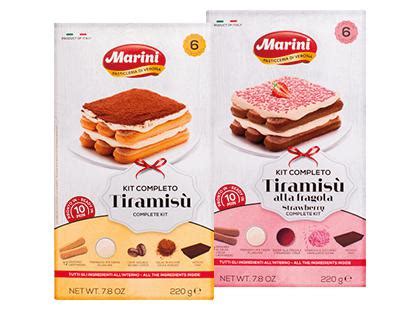 Tiramisu ingredientų rinkinys
