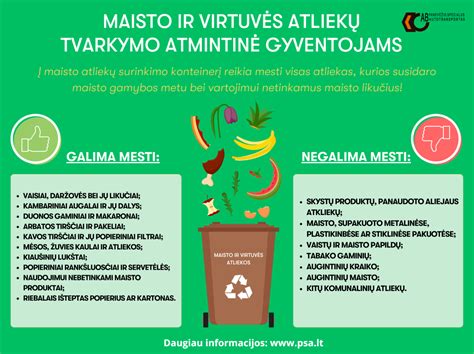 Maisto atliekų rūšiavimo gairės