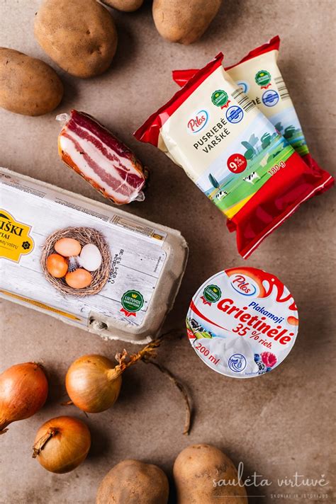 Ingredientai virtų bulvių cepelinams