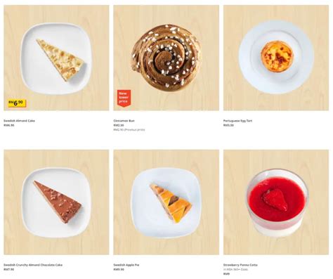 Švieži desertai IKEA restorane