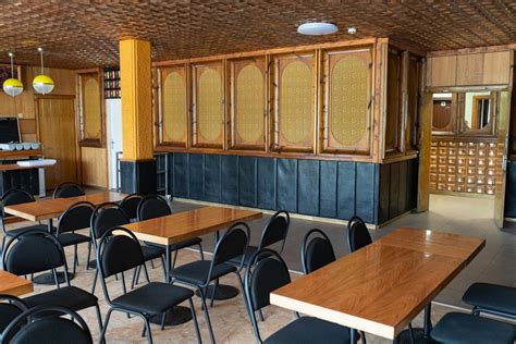 Sovietinės valgyklos interjeras