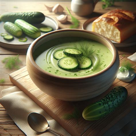 Agurkinės sriubos ingredientai