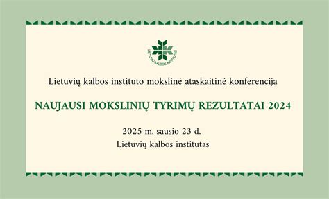Mokslinių tyrimų rezultatai