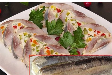 Šviežiai paruoštas silkės patiekalas