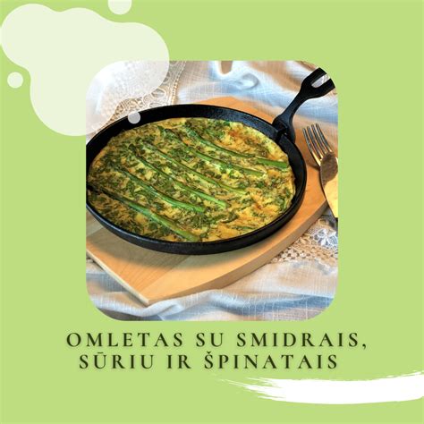 Omletas su juoda duona ir smidrais