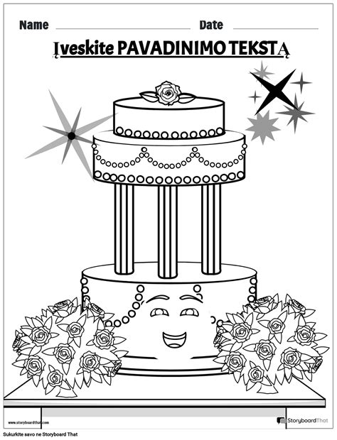 Istorinių tortų iliustracijos