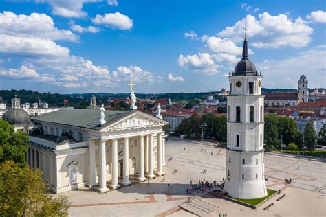 Vilniaus miesto panorama su Katedros aikšte