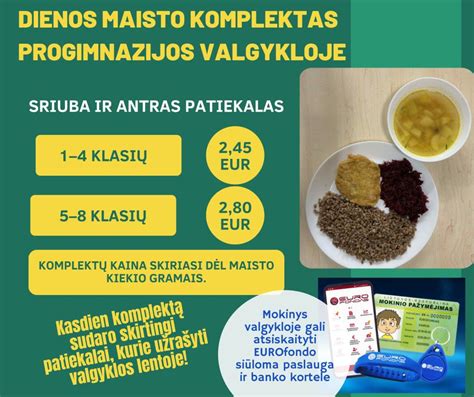 Schema su dienos maisto porcijomis ir kalorijomis