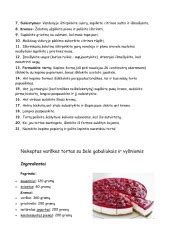 Įvairūs lengvi tortai ir jų ingredientai