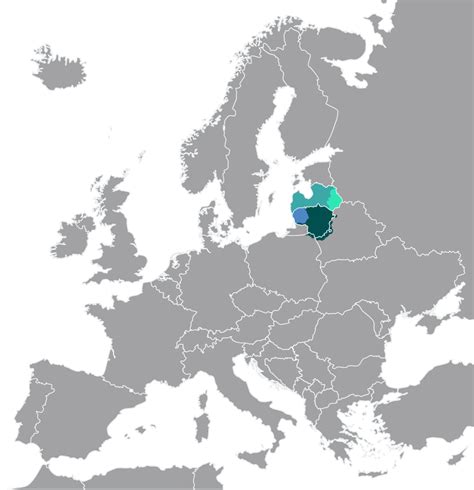 Geografinis slavų ir baltų kalbų paplitimas Europoje