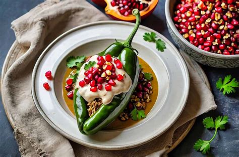 Chiles en nogada - tradicinis meksikietiškas patiekalas