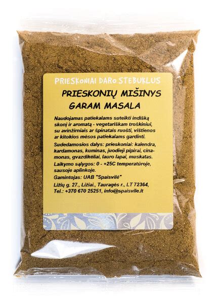 Garam masala prieskonių mišinys dubenėlyje