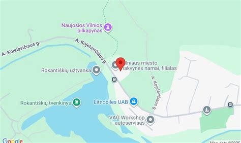 Žemėlapis su Briusly restorano vieta Vilniuje